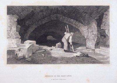 Fleet River, London, 1851 af John Wykeham Archer