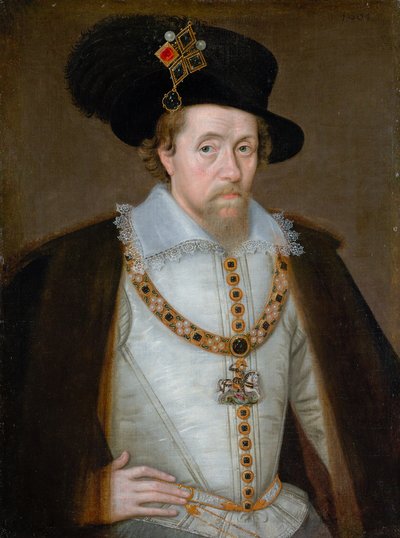 James VI and I, 1566 - 1625. King of Scotland 1567 - 1625. King of England and Ireland 1603 - 1625 af John de Critz