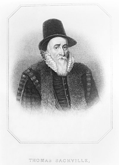 Portræt af Thomas Sackville (1536-1608) 1. jarl af Dorset, fra 
