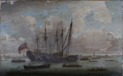 En Sheer Hulk ombygger en East Indiaman af John the Elder Cleveley