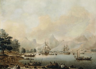 Udsigt over Moorea af John the Younger Cleveley