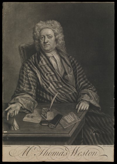 Thomas Weston, ca. 1725 (kobberstik, mezzotinte) af John the younger Faber