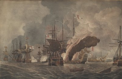 Slaget ved Nilen, ca. 1800 af John william Edy