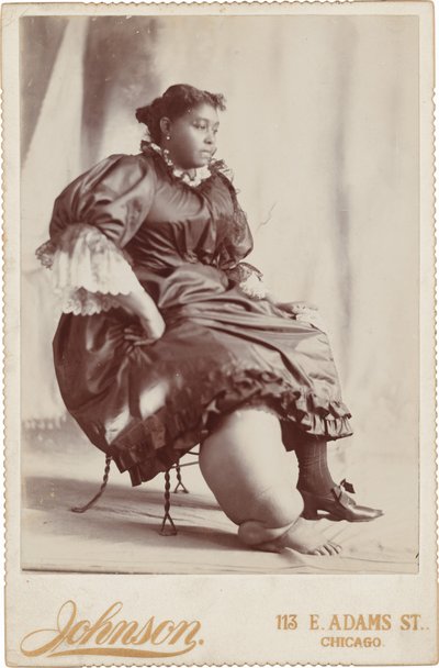 Portræt af en kvinde, ca. 1890 (foto) af Johnson