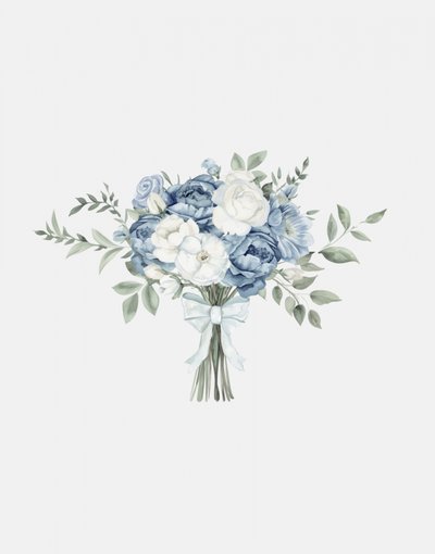 Blid blå blomsterbuket af Jolly and Dash