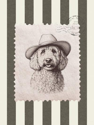 Goldendoodle-cowboyhat af Jolly and Dash
