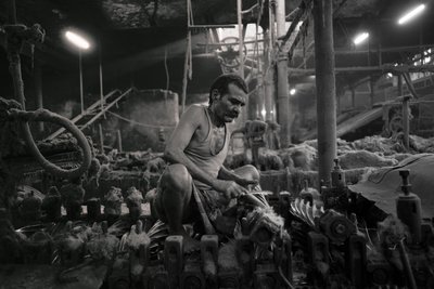 Jutefabrik, Kolkata, Indien, 2017 (foto) af Jon Nicholson