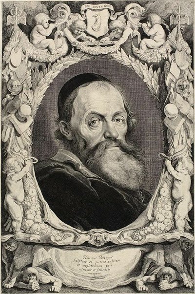 Portræt af Hendrik Goltzius af Jonas Suyderhoef