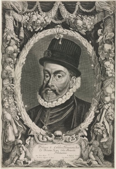 Portræt af Filip II, konge af Spanien af Jonas Suyderhoef