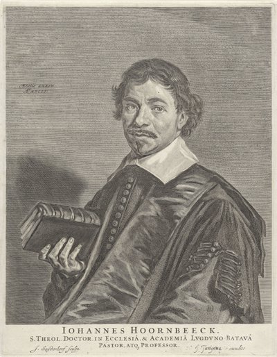 Portræt af Johannes Hoornbeeck af Jonas Suyderhoef