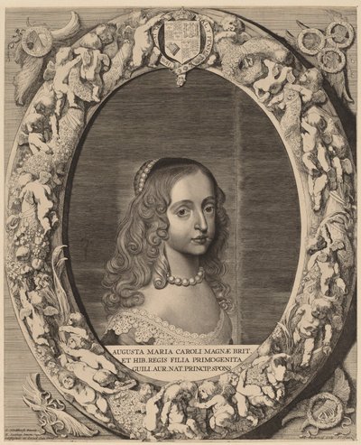 Mary I Stuart af Jonas Suyderhoff after Gerrit van Honthorst