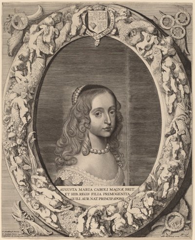 Mary I Stuart af Jonas Suyderhoff after Gerrit van Honthorst
