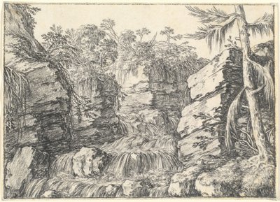 Et vandfald mellem Rocky Cliffs af Jonas Umbach