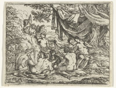Satyrer og nymfer under et træ af Jonas Umbach