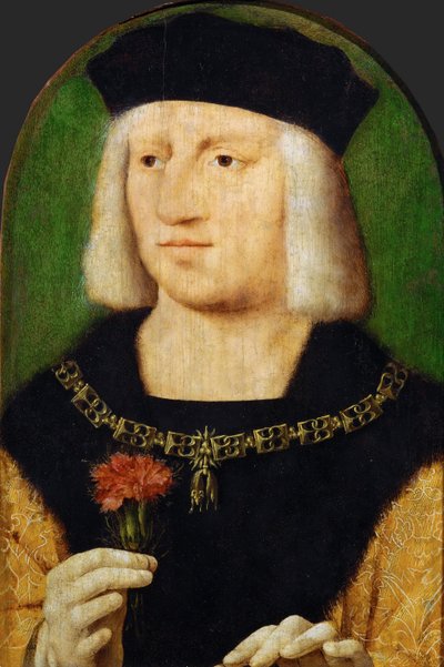Tidlig nederlandsk kunst: Portræt af kejser Maximilian I (1459-1519) af Cleve, Joos van (ca. 1485-1540), ca. 1508. Olie på træ, 28,5x22,3. Kunsthistorisk Museum, Vienne af Joos van Cleve