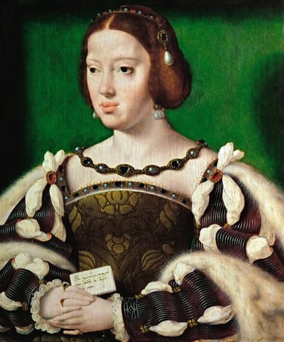 Tidlig nederlandsk kunst: Portræt af dronning Eleanor af Østrig (1498-1558) af Cleve, Joos van (ca. 1485-1540), efter 1530. Olie på træ, 35,5x29,5. Kunsthistorisk museum, Vienne af Joos van Cleve