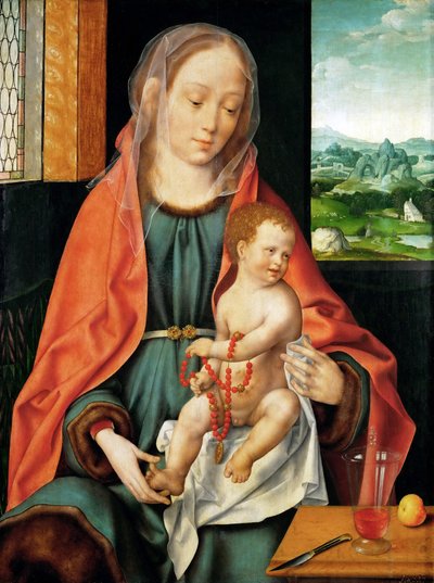 Tidlig nederlandsk kunst: Jomfruen og barnet par Cleve, Joos van (ca. 1485-1540), ca. 1530. Olie på træ, 74,3x56. Kunsthistorisk museum, Vienne af Joos van Cleve