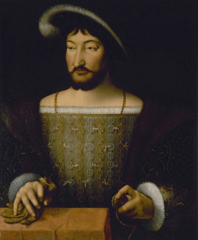 Portræt af Frans I, konge af Frankrig, ca. 1535 (olie på lærred) af Joos van Cleve