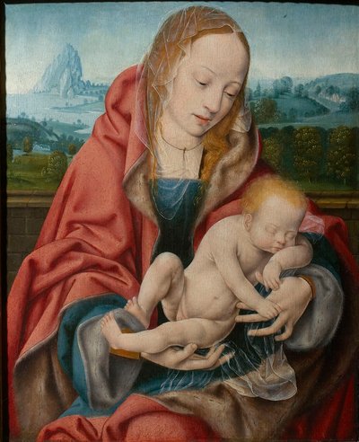 Jomfruen med det sovende barn, ca 1510-1520. af Joos van Cleve