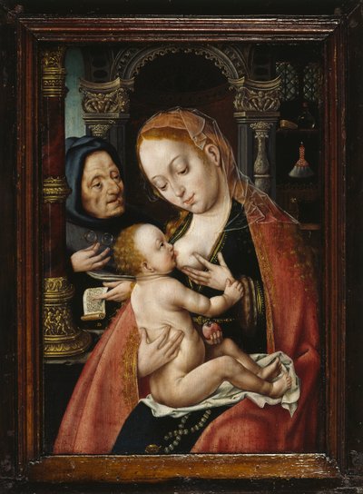 Den hellige familie, ca 1523-1530. af Joos van Cleve Circle of .