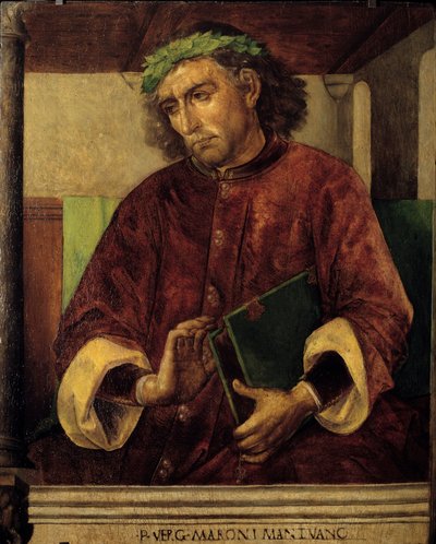 Portræt af Virgil (Virgilio, 70-19 f.Kr.), romersk digter og forfatter. Maleri af Just Ghent (1435-1480) Ec. Flam af Joos van Gent (fl.1460 75)