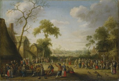 Landsbyscene, 1637 af Joost Cornelisz. Droochsloot