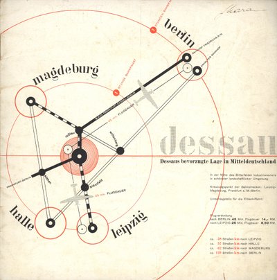 Dessau: på den gamle kulturs grund, 1931. af Joost Schmidt