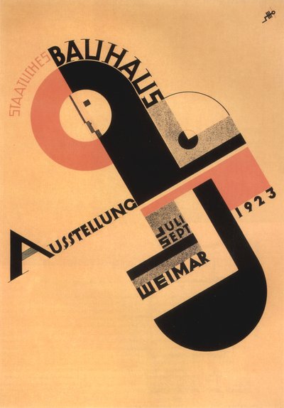 Bauhaus-udstillingens reklame i Weimar af Joost Schmidt
