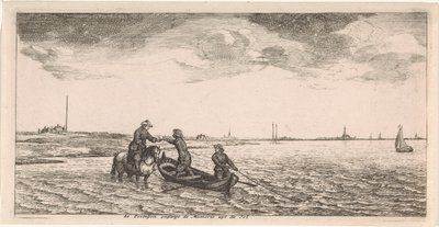 Modtagelse af post af et postbud til hest Postkort (serietitel) af Joost van Geel