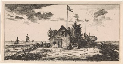 Posthus med et postbud på udkig Postkort (serietitel) af Joost van Geel