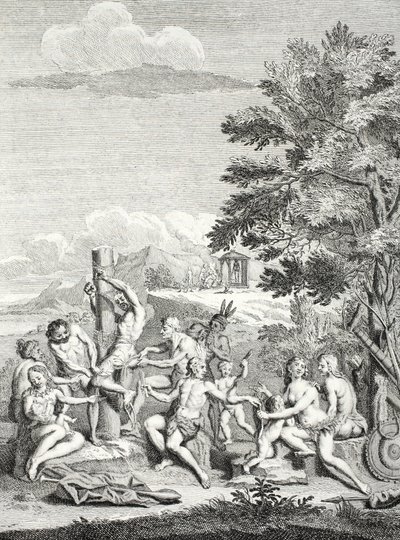 Menneskeoffer, fra "Voyage Historique de l