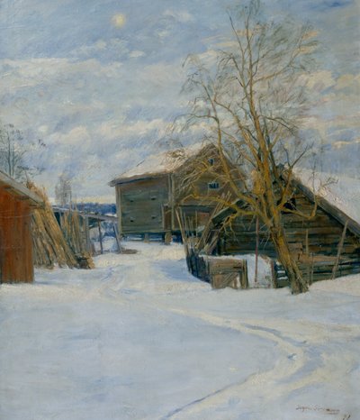 Hus i et vinterlandskab af Jorgen Sorensen
