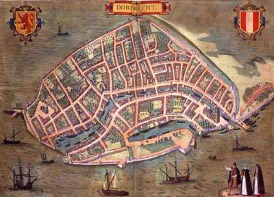 Kort over Dordrecht, fra 