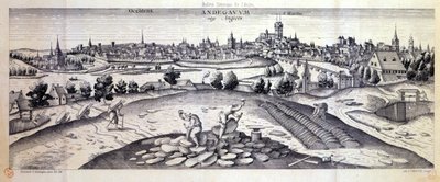 Et skiferbrud i Angers, 1561 af Joris Hoefnagel