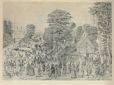En bryllupsfest i Bermondsey, 1590, 1920 af Joris Hoefnagel