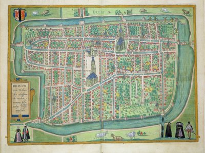 Kort over Delft, fra 