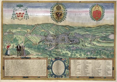 Kort over Liege, fra 