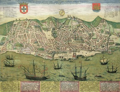 Kort over Lissabon, fra 