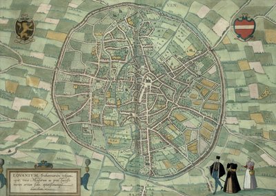 Kort over Louvain, fra 