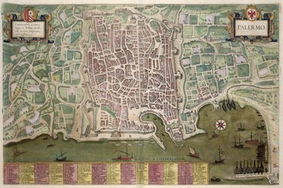 Kort over Palermo, fra 