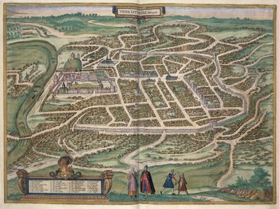 Kort over Vilnius, Litauen, fra 