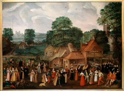 Bryllupsfest i Berdmondsey Maleri af Georges Hoefnagel (1542-1601) (ec.engl.) 1600 Privat samling af Joris Hoefnagel
