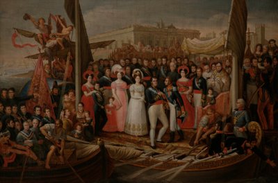 Ferdinand VII går i land i Puerto de Santa María af José Aparicio