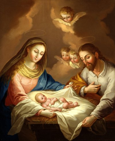 Fødselen, ca. 1799. af José Campeche