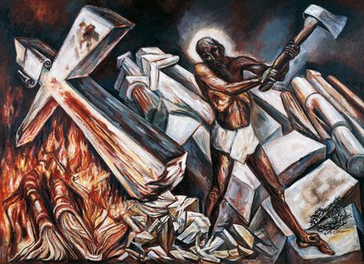 Kristus ødelægger sit kors af José Clemente Orozco