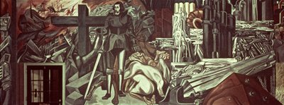 Cortez and the Cross, fra The Epic of American Civilization af José Clemente Orozco