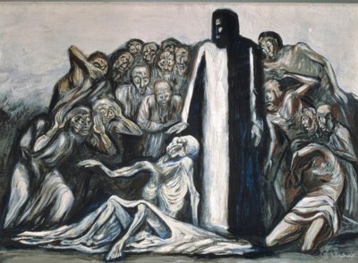 Oprejsen af ​​Lazarus af José Clemente Orozco