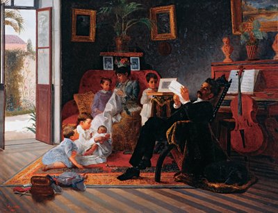 Scene af Adolfo Pintos familie af José Ferraz de Almeida Júnior