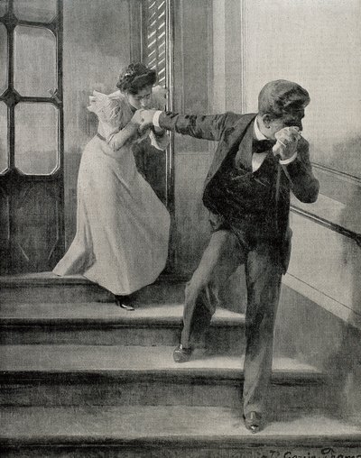 Trist farvel. 1900 (tegning) af José García Ramos