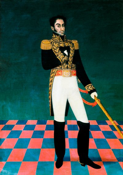 Portræt af den venezuelanske politiker og soldat Simon Bolivar (1783-1830). Maleri af Jose Gil de Castro (1785-1841). 19. århundrede. Frihedens Hus, Sucre, Bolivia. af José Gil de Castro